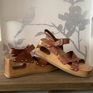 Vintage Dr. Scholl’s Wooden Wedge